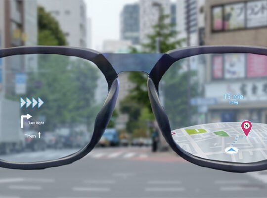 AI-powered smart glasses with augmented reality interface by Meta
