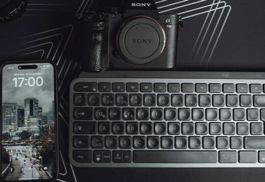 Logitech MX Keys S productivity keyboard on desk